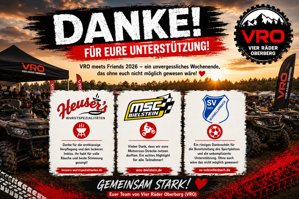 Dankeschön an alle Unterstützer